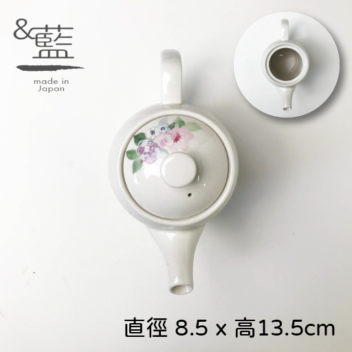 セラミック藍|粉紫日式彩繪泡茶組/茶壺/咖啡壺-01496