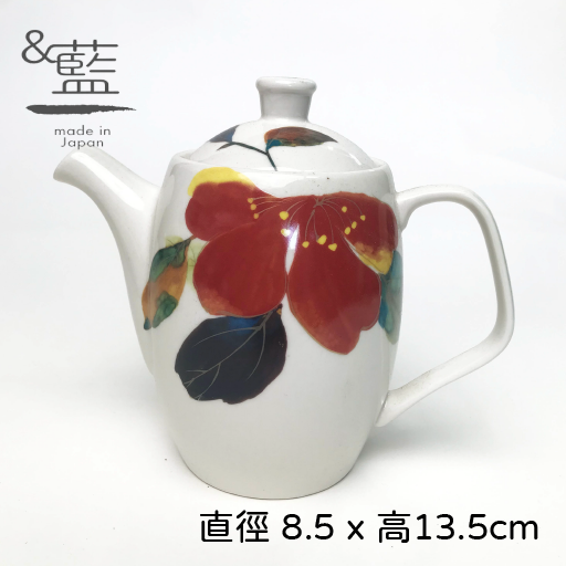 セラミック藍|紅花日式彩繪泡茶組|茶壺/咖啡壺-02629