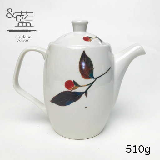 セラミック藍|紅花日式彩繪泡茶組|茶壺/咖啡壺-02629