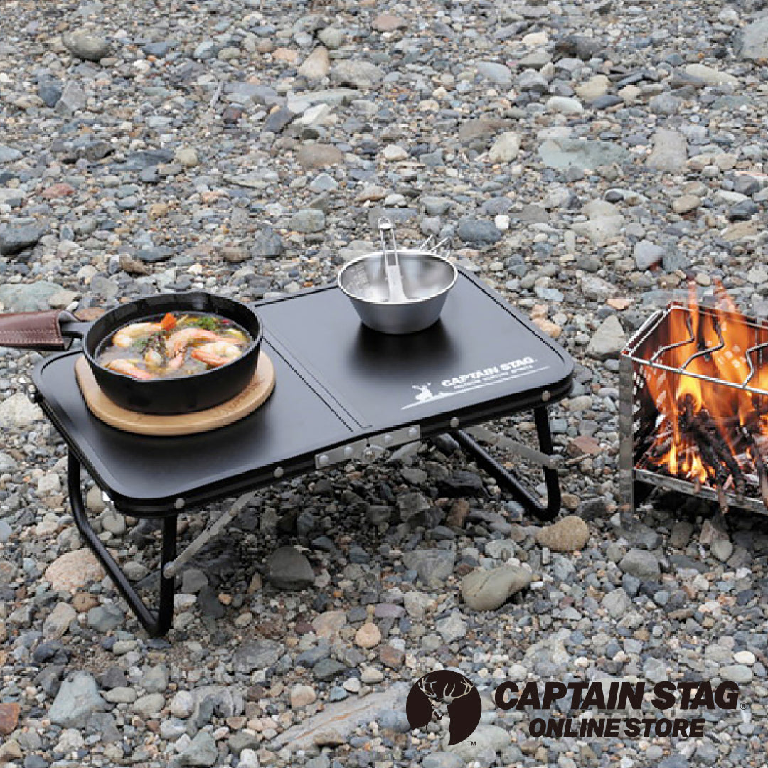 鹿牌 CAPTAIN STAG|黑標簡易露營桌 | 現貨供應 | 露營桌/手提桌/UC-0546