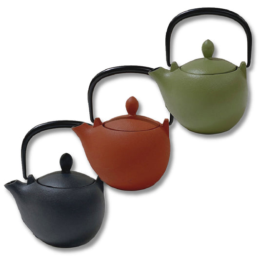 🫖 岩鑄|マロン鑄鐵壺|0.3L 3型急須|南部鐵器|鐵壺|急需|鐵瓶|岩鑄|泡茶|琺瑯塗層|茶壺|有塗層