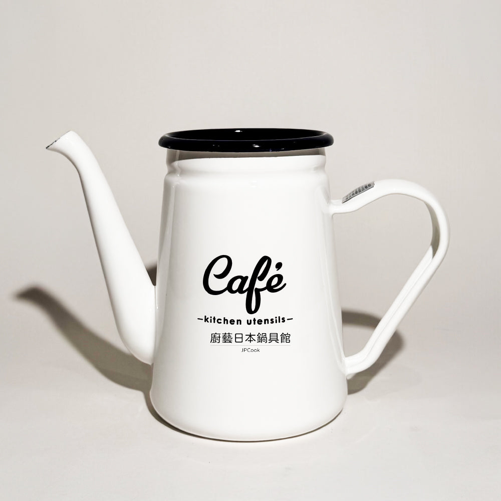 豐琺瑯|YUTAKA-HORO |日本製|琺瑯咖啡壺|Lily White系列|手工琺瑯|LW-206