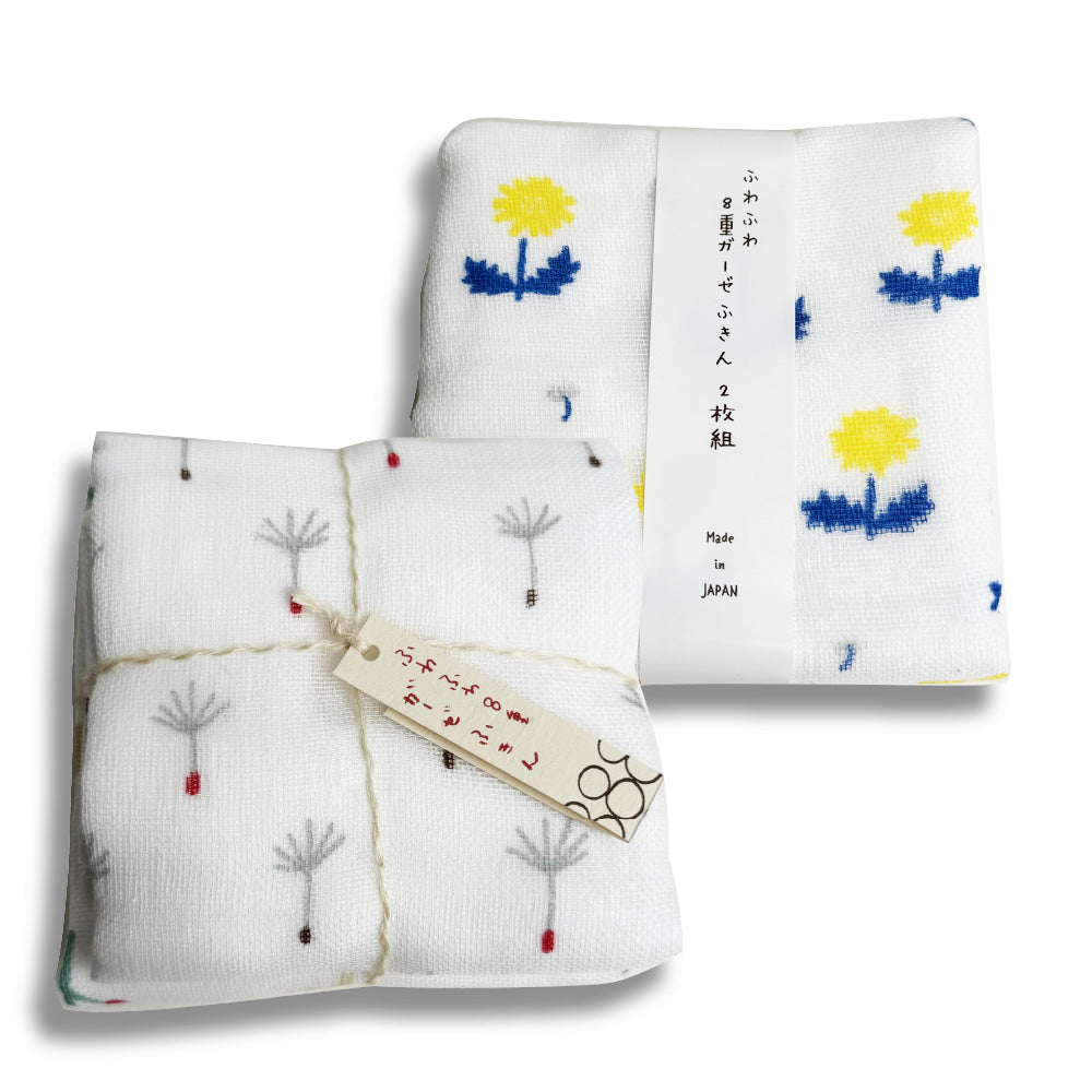 日本工藝|原田織物|8層紗布蓬鬆洗碗巾|Kaya布巾|28×28cm|吸水快乾|嬰兒擦嘴・廚房多用途