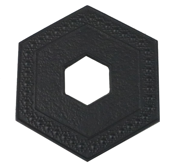 🫖 Rock casting|Kamashi hexagonal tortoise shell pot mat|Nanbu ironware|Tea pot mat|Iron|Tea mat|Base|Bottom mat|Pot mat|Insulation mat|Iron pot mat #17006