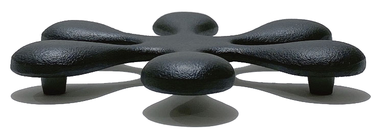 🫖 Rock casting|Kamashiki Toro black|Nanbu iron|Teapot mat|Iron|Tea mat|Base|Bottom mat|Pot mat|Insulation mat|Iron pot mat #17093