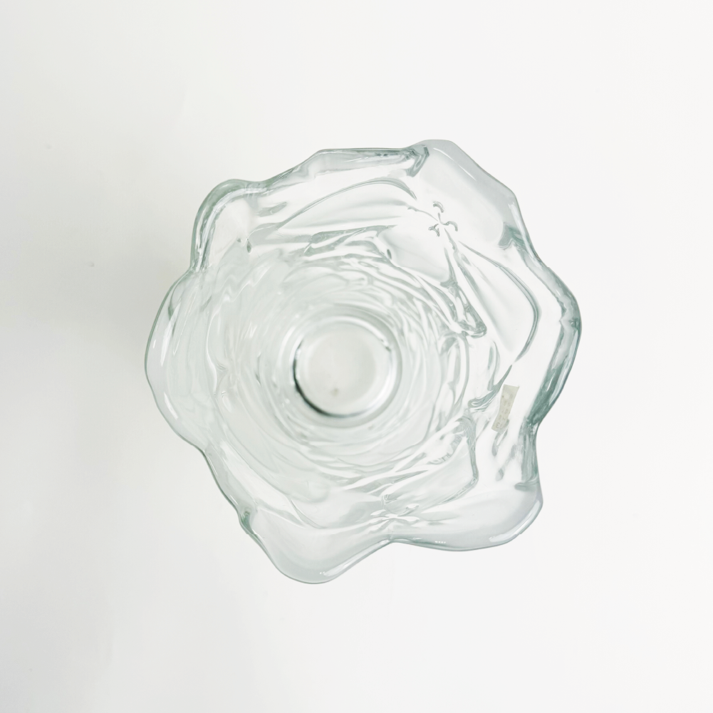 日本Aderia瓷器|透明圖騰玻璃花瓶