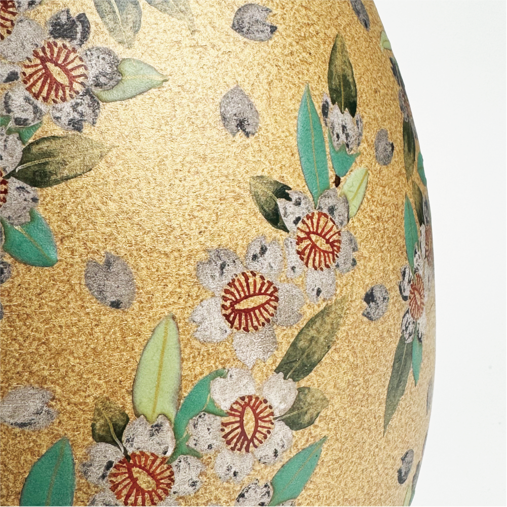 日本九谷燒|弘造工藝師|金閣寺花瓶|