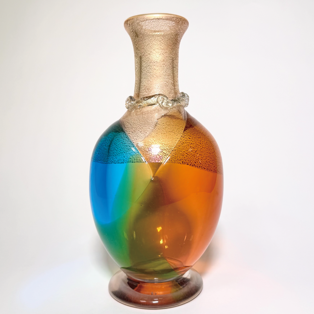 日本津輕玻璃|秋村実作品|聚寶盆|酒瓶