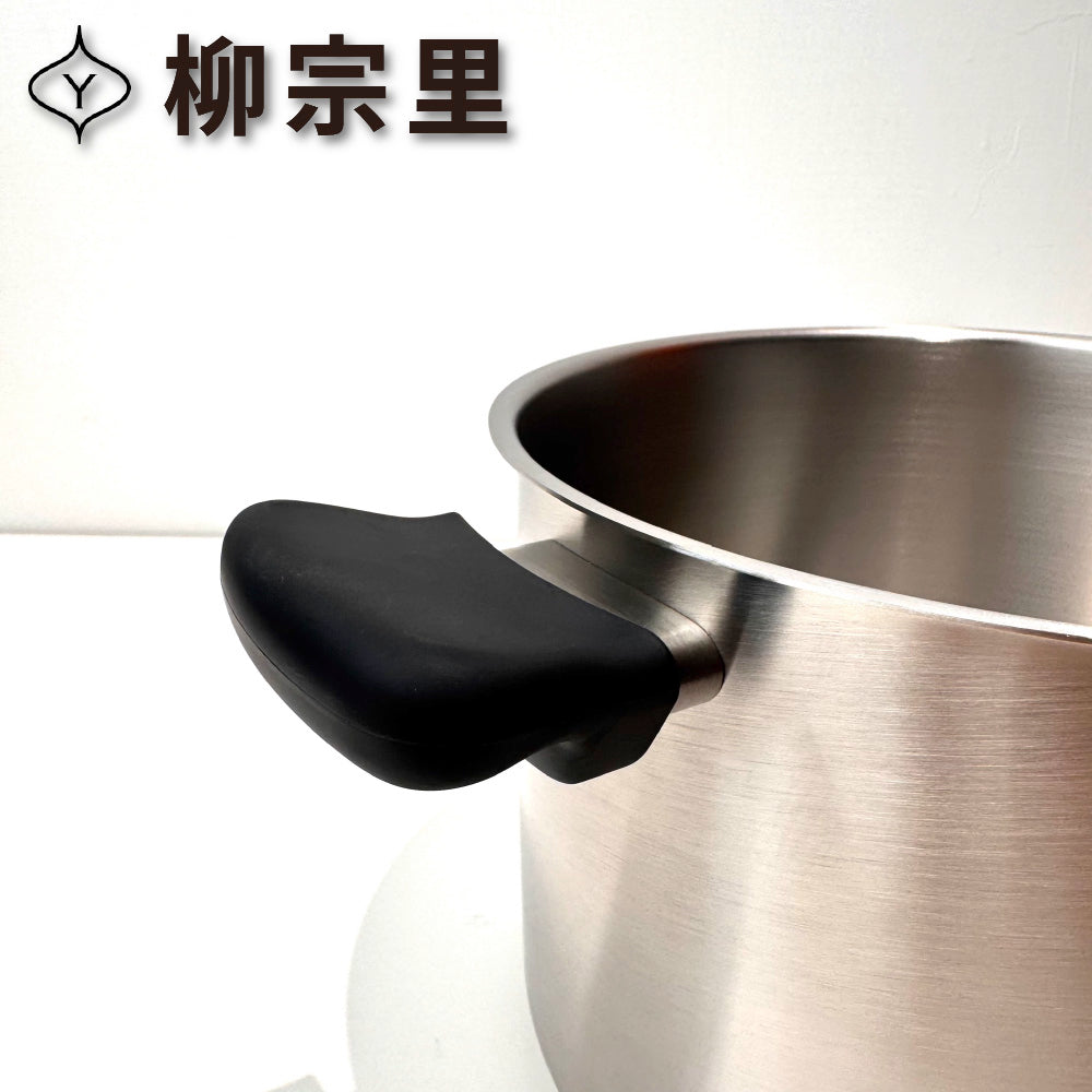 Sori Yanagi|22cm cast iron deep pot|with lid and fork/double-eared soup pot/cast iron soup pot/soup pot/deep pot/cast iron pot/pot/southern iron/ready stock