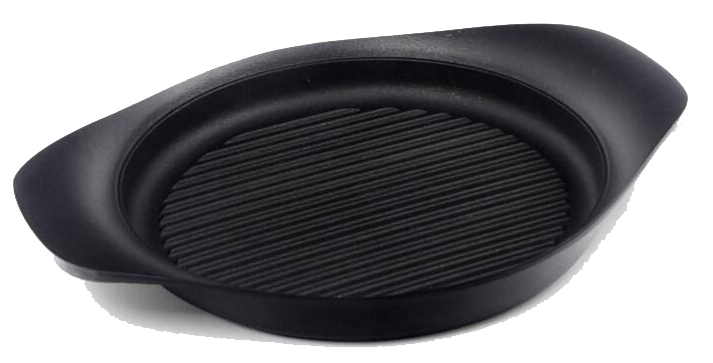 柳宗理|22cm鑄鐵平底鍋鑄鐵鍋|附鑄鐵鍋蓋及鑄鐵叉子/條紋牛排鍋/南部鐵鍋/烤肉