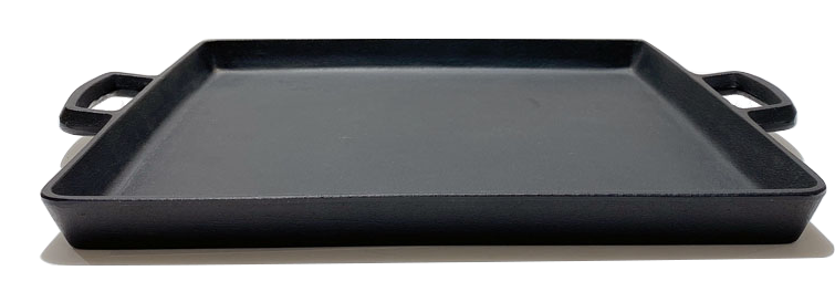 岩鑄|鑄鐵牛排烤盤|方形烤盤|鐵板燒料理|南部鐵器|鐵板烤肉盤烤肉|露營|#23013