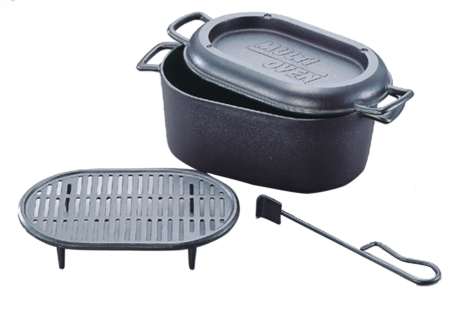 岩鑄|多功能鑄鐵鍋|鐵鍋/鑄鐵鍋/烤肉/燻製/多功能鍋/荷蘭鍋/荷蘭烤箱/露營/多功能鍋 (26001)