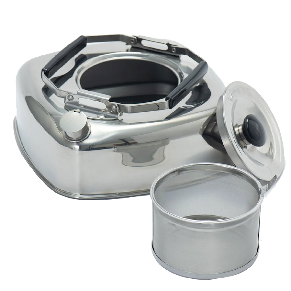 衫山金屬|2.8L 不鏽鋼方型茶壺|附濾網|水壺/可收納/露營/KS-2621