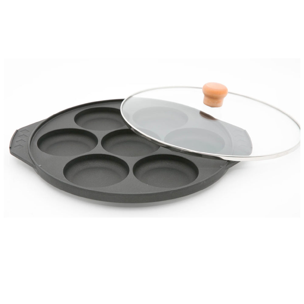 Sugiyama Metal|7-piece waffle pan|With glass lid|Red bean cake pan/waffle pan/omelette pan/frying pan/baking/DIY #KS-2944
