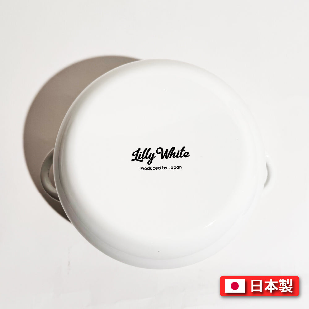 豐琺瑯|YUTAKA-HORO |日本製|雙耳鍋|Lily White系列|手工琺瑯|LW-205