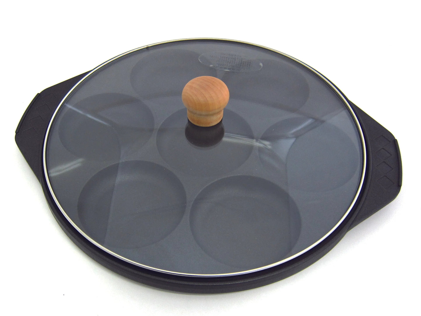 Sugiyama Metal|7-piece waffle pan|With glass lid|Red bean cake pan/waffle pan/omelette pan/frying pan/baking/DIY #KS-2944
