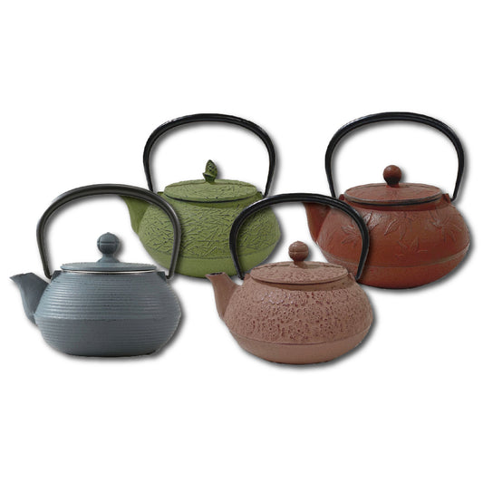 🫖 岩鑄|多色造型多|0.65L 5型急須附濾網|南部鉄器 |鐵壺|急需|琺瑯塗層|茶壺|鑄鐵壺|有塗層