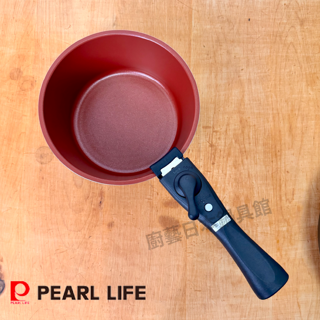 Pearl | Snow Pan | 18cm Stainless Steel Snow Pan | Stainless Steel Snow Pan | Single Handle Pan | Mallet Wood Grain Snow Pan | Camping #H-5172