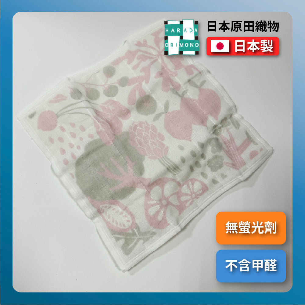 日本工藝|原田織物 Kaya 7層紗擦拭巾|天然棉麻・可愛設計|居家必備小物