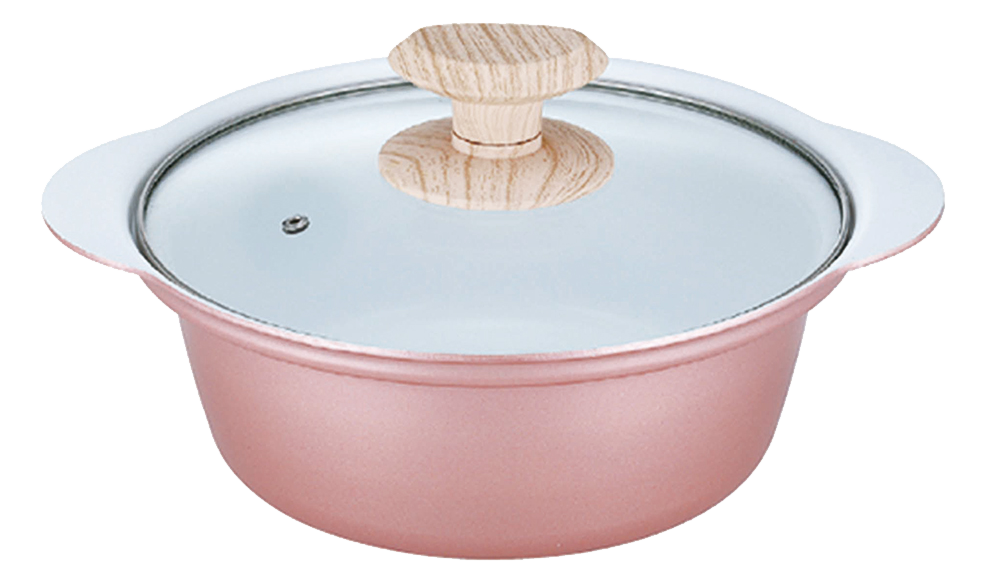 カクセー|18CM台式鍋|附蓋蓋/陶瓷鍋/IH煎用鍋/兩手鍋/湯鍋/18CM小火鍋/CRR-01