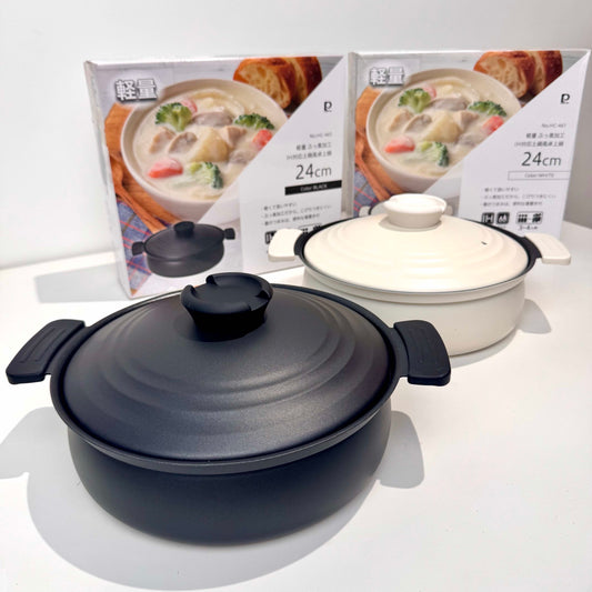 日本 Pearl|輕量土鍋風IH壽喜燒鍋|火鍋|湯鍋 |20cm|24cm|26cm