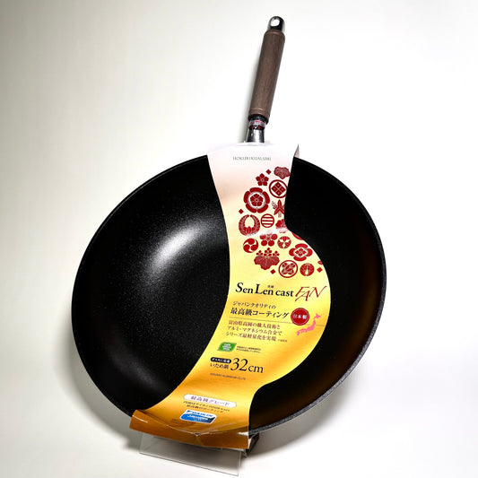 北陸|日本製 26/30/32cm不沾圓底煎炒鍋|大金頂級塗層