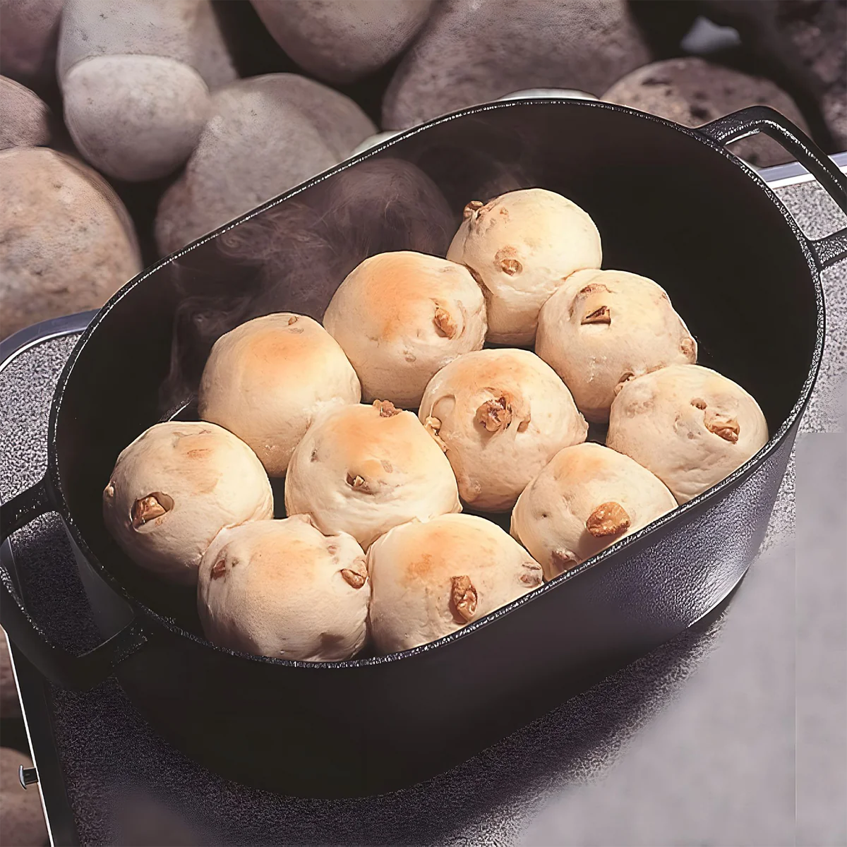 岩鑄|多功能鑄鐵鍋|鐵鍋/鑄鐵鍋/烤肉/燻製/多功能鍋/荷蘭鍋/荷蘭烤箱/露營/多功能鍋 (26001)