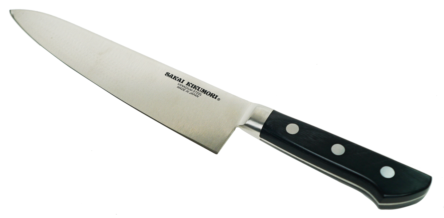 🔪 河村刃物 堺菊守 |21 cm 牛刀/主廚刀/萬用刀/三德刀/手工刀/菜刀/不銹鋼刀/釩鉬鋼|K-021