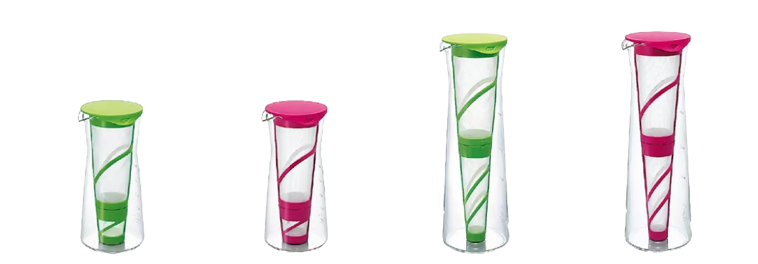 HARIO|Cold brew tea glass pot|Green red|Heat-resistant/coffee pot-cold brew teapot 700cc/MDN-7GP