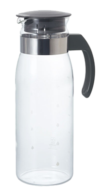 HARIO | 1.4L heat-resistant glass pot | Acid-resistant / cold water pot / glass pot / upright handle - gray lid / hot and cold glass pot RPLN14-CGR