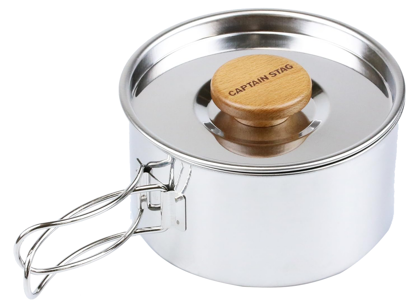 ⛺️LU CAPTAIN STAG|1.3L 14CM stainless steel square pot with lid/camping kettle cooker/camping/travel UH-4202/7