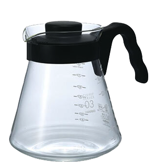 HARIO | 450ml 700ml 1000ml coffee pot/V60 series coffee pot/coffee pot/drip pot/tea making/large capacity/heating dual-purpose glass pot VCS-02B