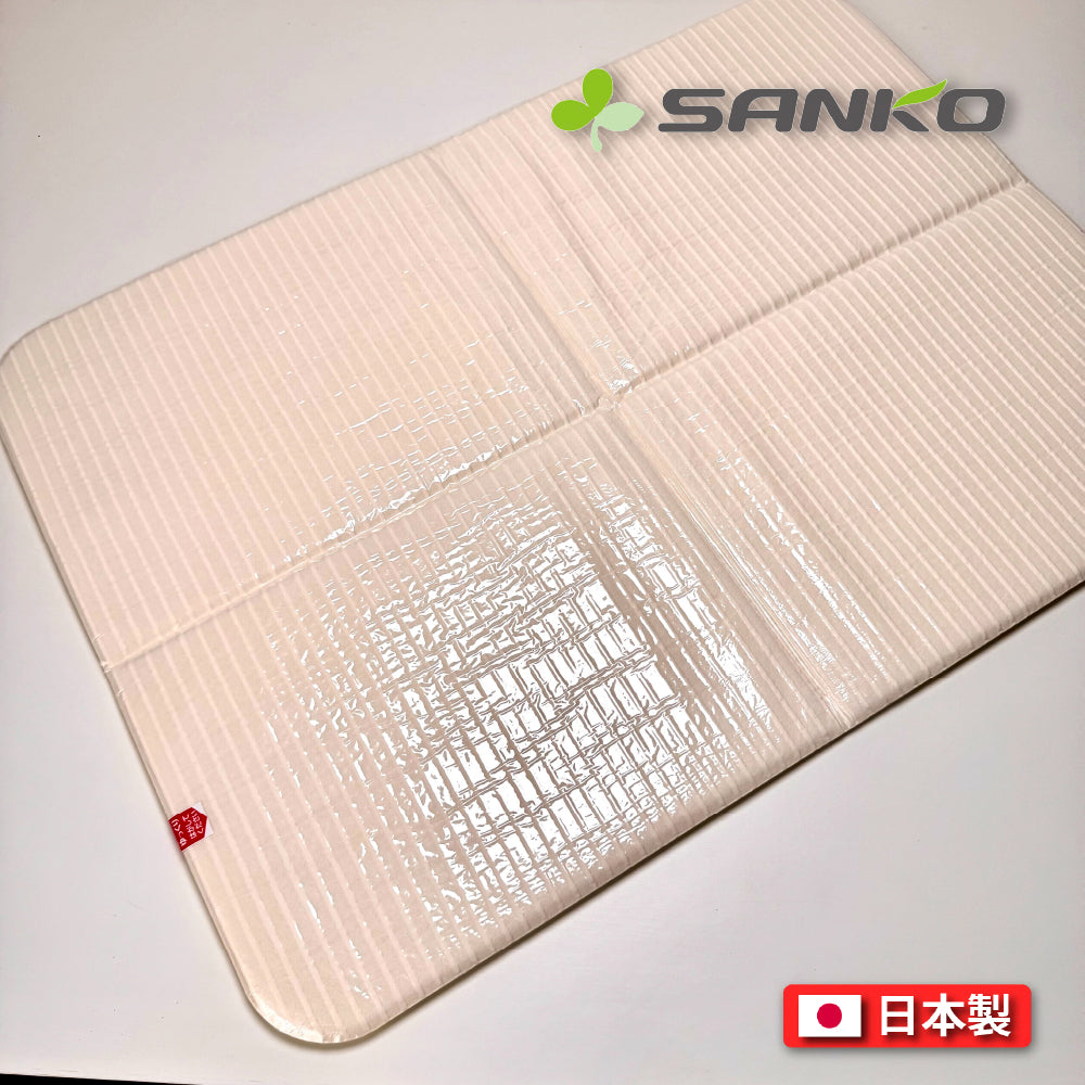 Sanko|日本製 50x 70cm 吸水防滑浴室墊|可褶浴室墊|YO-28 |綠色