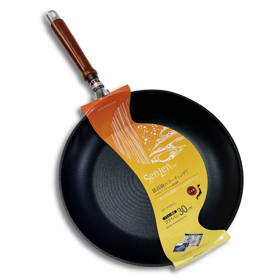 Hokuriku アルミ|30 cm SENLEN top series|Non-stick frying pan|Aluminum-magnesium alloy|Fluor イパン
