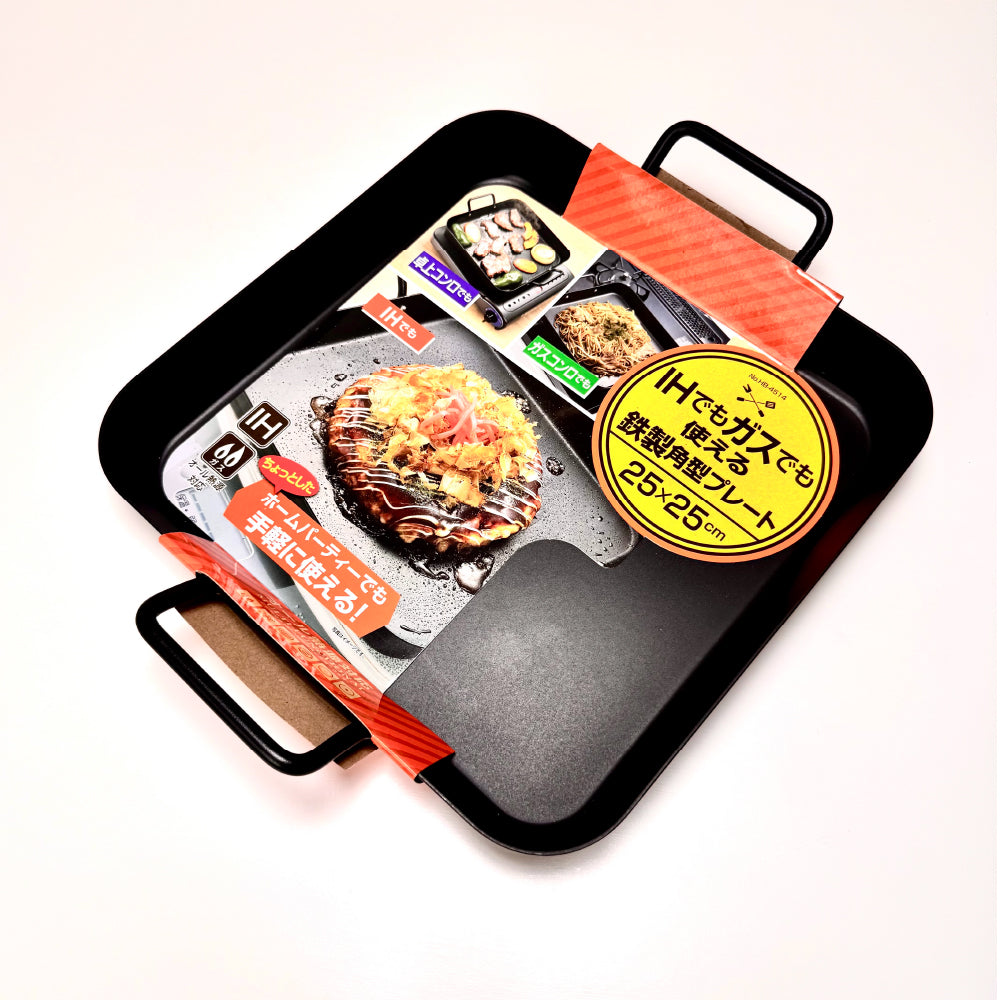 日本 Pearl|25*25 cm 方型鐵盤|IH爐兼用|HB-4514