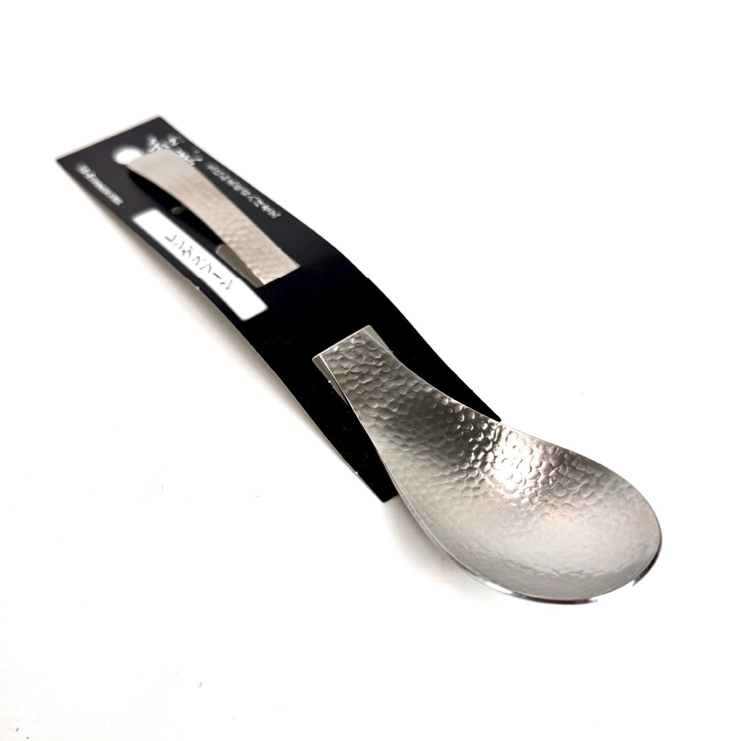 日本片力|和味槌目|艷消不鏽鋼餐具|日本製|日式錘紋拉麵匙|S-23