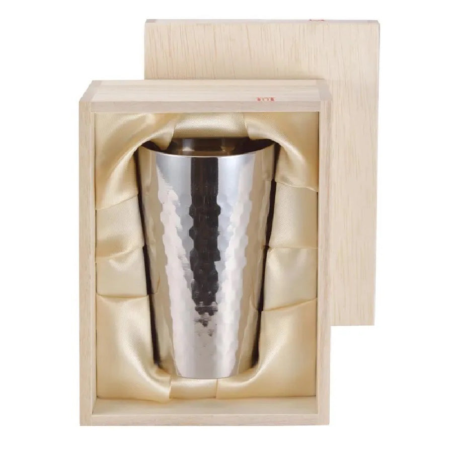 日本 ASAHI|霞 Kasumi 鈦杯|純鈦雙層飲用杯(附木盒)240ml|TW-1