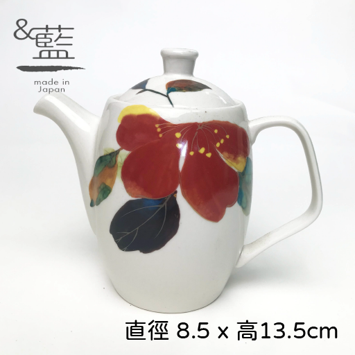 セラミック藍｜紅花日式彩繪泡茶組｜茶壺/咖啡壺-02629