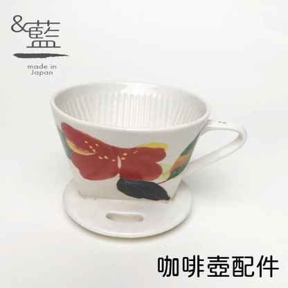 セラミック藍｜紅花日式彩繪泡茶組｜茶壺/咖啡壺-02629