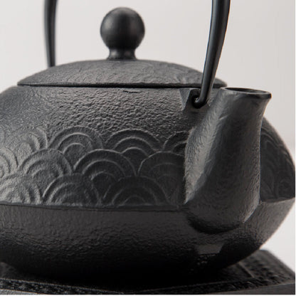 🫖 Rock cast｜Qinghai wave cast iron kettle｜0.65L 5-type iron bottle combined with urgent need｜Nanbu ironware｜Iron kettle｜Urgent need｜Iron bottle｜Rock cast｜tea making｜teapot｜uncoated 