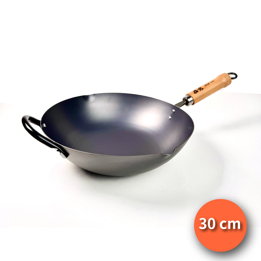 Summit｜日本燕三條製造｜窒化鐵北京鍋（30cm/33cm/36cm）｜窒化鍋｜炒鍋｜鐵鍋｜極致防鏽、輕量好翻炒