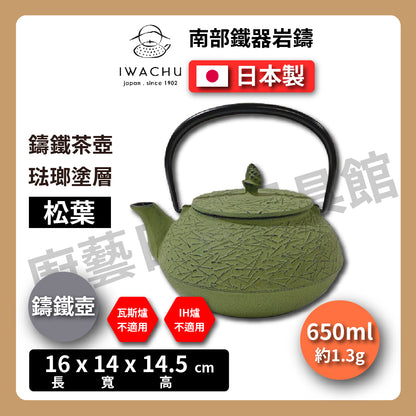 🫖 岩鑄｜多色造型多｜0.65L 5型急須附濾網｜南部鉄器 ｜鐵壺｜急需｜琺瑯塗層｜茶壺｜鑄鐵壺｜有塗層