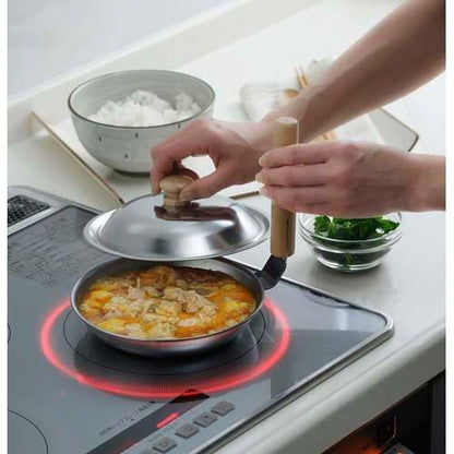 Shimomura Enterprises｜Parent and Child Bowl with Lid｜Japanese Style Parent and Child Bowl/Omelette Pot/Rice Bowl/DIY/IH Stove Parent and Child Bowl/Stainless Steel Pot/One-Handed Pot/Japanese Cuisine #90254 