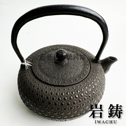 🫖 Rock casting｜Seishozu｜Famous craftsman series｜1.1L 9-type Laguchi Agun iron bottle/Nanbu Ironware/Iron kettle/cast iron kettle/tea set/teapot/iron bottle/tea making #11026 