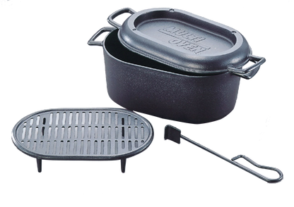 Rock Cast｜Multifunctional cast iron pot｜Iron pot/cast iron pot/barbecue/smoking/multifunctional pot/dutch pot/dutch oven/camping/multifunctional pot (26001)