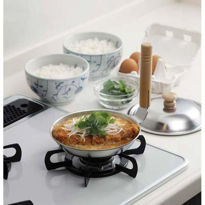 Shimomura Enterprises｜Parent and Child Bowl with Lid｜Japanese Style Parent and Child Bowl/Omelette Pot/Rice Bowl/DIY/IH Stove Parent and Child Bowl/Stainless Steel Pot/One-Handed Pot/Japanese Cuisine #90254 
