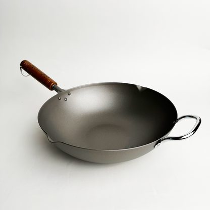 🇯🇵 Craftsman of Yanren｜Ultra-lightweight titanium pot｜Made in Japan｜28/30/33 cm｜Tsubame Sanjo Sakura Gin｜Wok/titanium pot/pure titanium wok/titanium pot/99.9% pure titanium/ready in stock