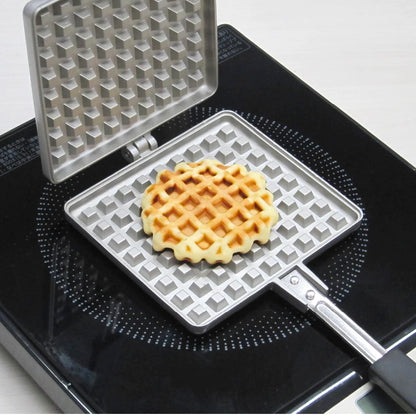 Sugiyama Metal｜Grid Waffle Pan｜Waffle/DIY/Camping/Induction Cookable/Non-stick Baking Pan/Ready Stock #KS-2936