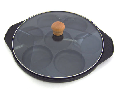 Sugiyama Metal｜7-piece waffle pan｜With glass lid｜Red bean cake pan/waffle pan/omelette pan/frying pan/baking/DIY #KS-2944