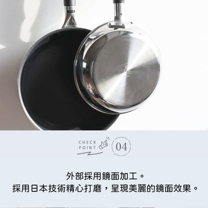 日本製 Pearl｜28 公分 IH用雙層鋼鏡面不沾鍋/不沾平底鍋 HB-6796/不沾炒鍋HB-6797